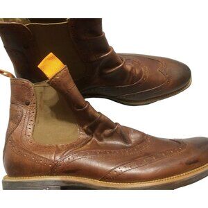 Mark Nason U rock lounge men's size 9.5 brown leather ankle pull-on oxford boot
